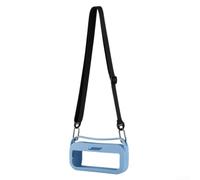Coque souple en silicone pour haut-parleur Bose pour Soundlink pour haut-parleur Flex 1ère et 2ème génération - Housse de protection avec poignée de transport pour randonnée et camping - Noir (bleu)