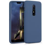 kwmobile Housse Compatible avec OnePlus 6 Coque - Housse de téléphone Protection Souple en TPU Silicone - Bleu Marine