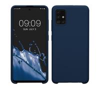 kwmobile Housse Compatible avec Samsung Galaxy A51 Coque - Housse de téléphone Protection Souple en TPU Silicone - Bleu Marine
