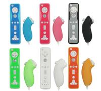 Coque souple en silicone pour télécommande Wii Nunchuk Manette gauche et droite (Orange)