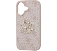 Coque Souple - GUESS - iPhone 16 - Eco-cuir - Rose - Logo 4G