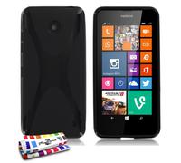 Coque Souple Nokia Lumia 630 635 Noir " Le X " Ultra-Slim (B28)