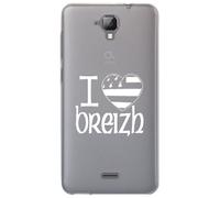 Coque Souple Pour Altice S40 Avec Impression Motifs Drapeau Breton I Love Breizh