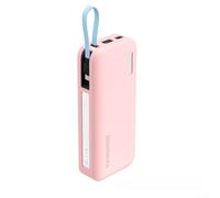 Coque souple pour CUKTECH CP25 Power Block 20 000 mAh - Coque de protection anti-perte avec port précis pour l'accès noir (rose)