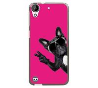 Coque Souple Pour Htc Desire 630 Avec Impression Motifs Chien À Lunettes Sur Fo