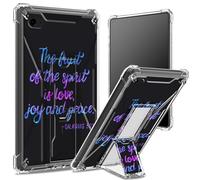 Coque souple pour iPad 9,7" iPad 6e 5e génération 2018 2017 modèle iPad Air 2/iPad Air Coque souple dos transparent avec verset de la Bible, protection des coins antichoc avec béquille rigide