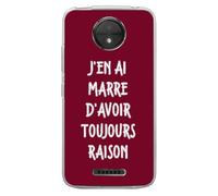 Coque Souple Pour Motorola Moto C Plus Avec Impression Motifs Marre D'avoir Rais