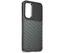 Coque Souple pour Samsung Galaxy S23 FE Design Strié Antidérapant Noir