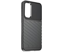 Avizar Coque Souple pour Samsung Galaxy S23 FE Design Strié Antidérapant Noir