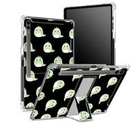 Coque souple pour Samsung Galaxy Tab S9 FE Plus 12,4" 2023 SM-X610/ X616B/X618U avec porte-stylo S, dos transparent avec jolis dinosaures, coque de protection d'angle avec béquille rigide