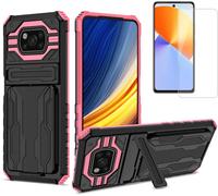 Coque Souple Rose Compatible Redmi 10c / Xiaomi Poco C40 (4g) + Verre Trempé Écran - Modèle Jgs-Bkb