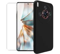 Coque Souple Tpu Noire + 1 Verre Trempé Pour Zte Nubia Z60s Pro - Protection 360%, Découpes Précises Et Haute Sensibilité Tactile