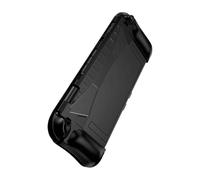 Coque Souple TPU + PC pour Switch 2 - Poignée Ergonomique Anti-Choc avec Fentes Cachées pour Carte de Jeu & Stand Fenêtre Design - Poignée Confortable pour Mode Portable (Noir)