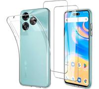 Coque Souple Tpu Transparente Compatible Umidigi G6 5g (6,57 Pouces) + 2x Verres Trempés - Protection Écran Ultra Claire, Découpes Précises, Anti-Rayures