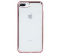 Coque souple transparente métal rose pour iPhone 6 Plus/6S Plus/7 Plus/8 Plus