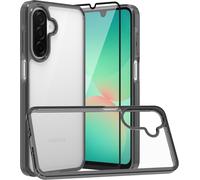 Coque Souple Transparente Tpu Avec Contour Noir + Verre Trempé Pour Samsung Galaxy A26 5g - Protection Fine, Antidérapante Et Anti-Jaunissement