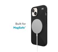 Coque - Speck - Presidio2 Grip + MagSafe - Revêtement MICROBAN - Compatible iPhone 14 Plus - Noir/Blanc