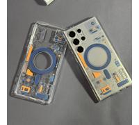 Coque Spigen pour Samsung S25 Ultra,supporting magnetic,Carte de circuit imprimé technologie sensorielle - Transparent