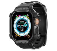 Spigen Rugged Armor Pro Coque et Bracelet Compatible avec Apple Watch Ultra 3/2/1 49mm (2025/2023/2022) - Noir