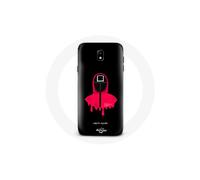 Coque - Squid Game - Samsung Galaxy J3 2017 - Souple - Noir - Masque carré