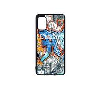 Coque street art pour A41 silicone tag motif ecriture portable effet graffiti orange telephone peinture metal jolie Samsung galaxy
