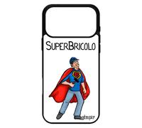 Coque Super Bricolo Pour Iphone 17 Pro Max Silicone Humour Papy Père Comics Bricoleur Heros Papa Dessin Texte Blanc Made In France