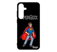 Coque Super Geek S25+ Plus Silicone Gamer Mobile Drole Console Humour Portable Texte Case Bumper Humoristique Bd Noir Pour Samsung Galaxy