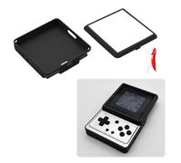 Coque supérieure et inférieure en TPU compatible avec Anbernic RG Rotate, coque de protection anti-chocs, anti-empreintes digitales, pour les amateurs de jeux rétro (noir)