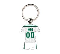 Coque-swag COQUE-SWAG Porte Clé Football Algérie 2021 2022 Maillot Domicile Personnalisable avec Nom et Numéro, Blanc, 51mm x 36 mm
