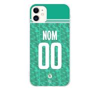 Coque Swag Football Algérie pour iPhone. Housse de Foot à Personnaliser avec Nom et Numéro. Fabriquée en France (IPHONE 12), Transparent, (CPF-ALGE-EXT-20-21-12)