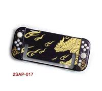Coque Switch 2 inspirée de Monster Hunter design dragon doré sur fond noir