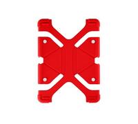 Coque pour tablette 8.9 à 12 pouces Universel Silicone Gel Bumper Fonction support rouge