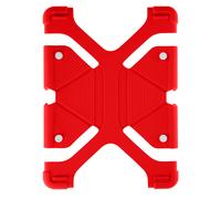 Coque pour tablette 8.9 à 12 pouces Universel Silicone Gel Bumper Fonction support rouge