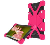 Avizar Coque tablette universelle 8,9-12 pouces bumper silicone gel rose avec support