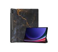 Coque tablette Design Trifold pour Samsung Galaxy Tab S10 Ultra / Tab S9 Ultra - Black Marble