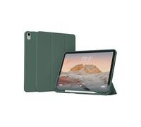 Accezz Coque portefeuille Smart Silicone pour iPad 11 (2025) A16 / iPad 10 (2022) Vert foncé