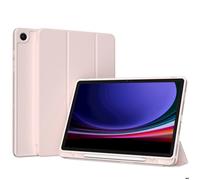 Accezz Coque tablette portefeuille Smart Silicone pour Samsung Galaxy Tab A9 8.7 pouces - Rose