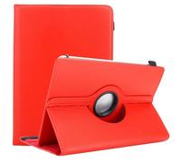 Cadorabo Housse Pour Tablette Compatible Avec Alcatel 3t (10 Zoll) En Rouge - Étui De Protection À 360 Degrés En Similicuir Avec Fonction De Support Et Bande Élastique