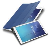 Cadorabo Coque Tablette pour Samsung Galaxy Tab E (9.6" Zoll) SM-T561 / T560 en Bleu FONCÉ Jersey - Housse Protection Très Fine en Similicuir en Style Livre sans Auto Wake Up et Stand Horizontal