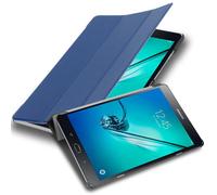 Cadorabo Coque Tablette pour Samsung Galaxy Tab S2 (8.0" Zoll) SM-T715N / T719N en Bleu FONCÉ Jersey - Housse Protection Très Fine en Similicuir en Style Livre avec Auto Wake Up et Stand Horizontal