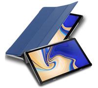 Cadorabo Coque Tablette pour Samsung Galaxy Tab S4 (10.5" Zoll) T830 / T835 en Bleu FONCÉ Jersey - Housse Protection Très Fine en Similicuir en Style Livre avec Auto Wake Up et Stand Horizontal