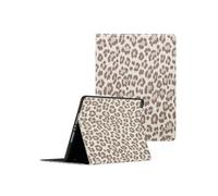 Selencia Coque tablette Sabi avec imprimé léopard pour Apple iPad 9 (2021) 10.2 pouces / iPad 8 (2020) 10.2 pouces / iPad 7 (2019) 10.2 pouces - Soft Ivory