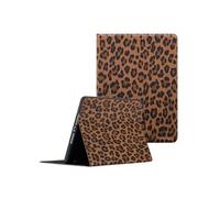 Selencia Selencia Coque tablette Sabi avec imprimé léopard iPad 9 (2021) 10.2 pouces / iPad 8 (2020) 10.2 pouces / iPad 7 (2019) 10.2 pouces Mocha Brown Marron