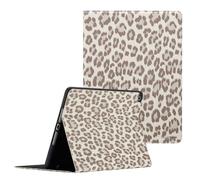 Selencia Selencia Coque tablette Sabi avec imprimé léopard iPad 9 (2021) 10.2 pouces / iPad 8 (2020) 10.2 pouces / iPad 7 (2019) 10.2 pouces Soft Ivory Beige