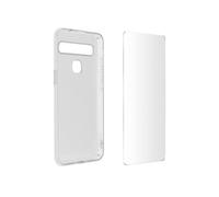 Avizar Coque TCL 10L Silicone Souple Film Verre Trempé 9H Transparent