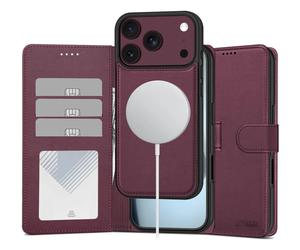 Coque Tech-Protect Wallet MagSafe pour iPhone 17 Pro / 18 Pro - bordeaux