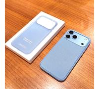 Coque TechWoven originale pour MagSafe pour iPhone 18 17 16 15 Plus 14 13 12 11 Pro Max, coque de charge sans fil magnétique TechWoven Light Blue