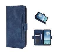 COQUE Tecno Camon 19 Pro Etui à Rabat, Etui Portefeuille Porte-Cartes de Visite Magnétique Multi-Slot latéral, Housse de Téléphone à Rabat pour Tecno Camon 19 Pro-Bleu
