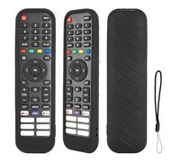 Coque télécommande en silicone compatible avec Hisense EN2G30H EN2H30H EN2X30H EN2A30 EN2R30N EN2K30P EN2P30H EN2J30H TV Télécommande housse de protection antichoc avec un cordon (Noir)