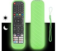 Coque Télécommande En Silicone Compatible Avec Hisense En2G30H En2H30H En2X30H En2A30 En2R30N En2K30P En2P30H En2J30H Tv Télécommande Housse De Protection Antichoc Avec Un Cordon (Vert Fluorescent)